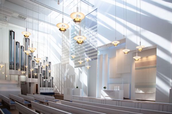 Myrbacka kyrka interiör.